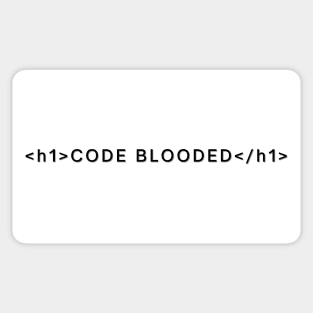 Code Blooded Funny Pun Web Developer Sticker